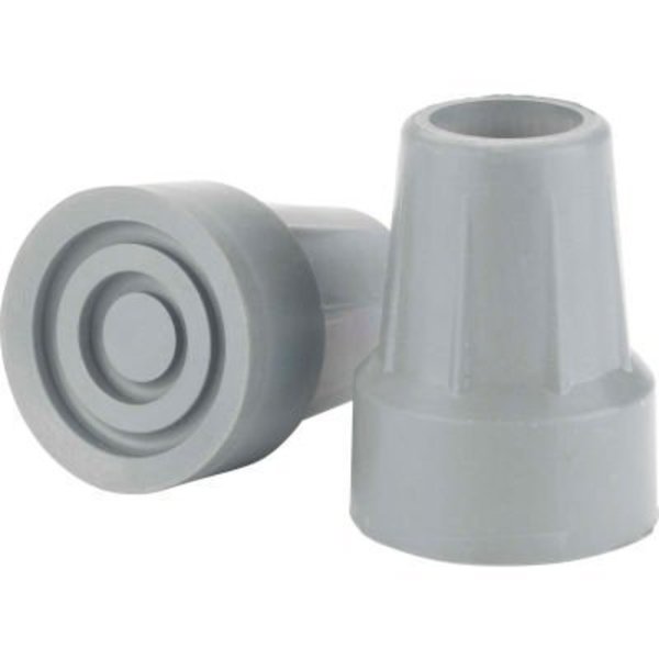 Drive Medical Crutch Tips, Fits 7/8in Diameter Crutch, Gray, 1 Pair RTL10439B